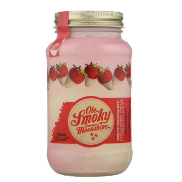 OLE SMOKY WHITE CHOCOLATE STRAWBERRY CREAM MOONSHINE 750ml