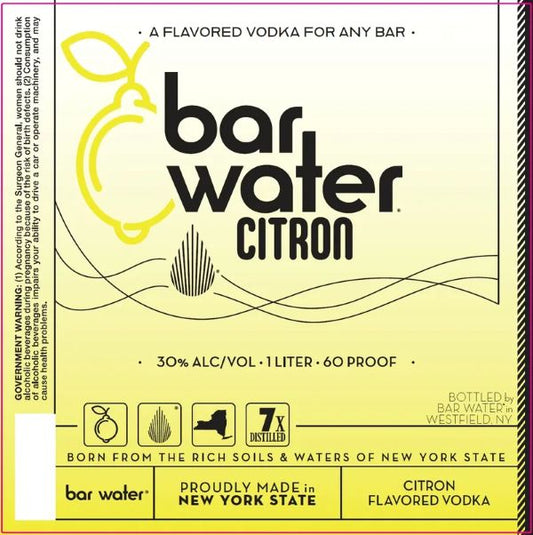 Bar Water Citron Vodka