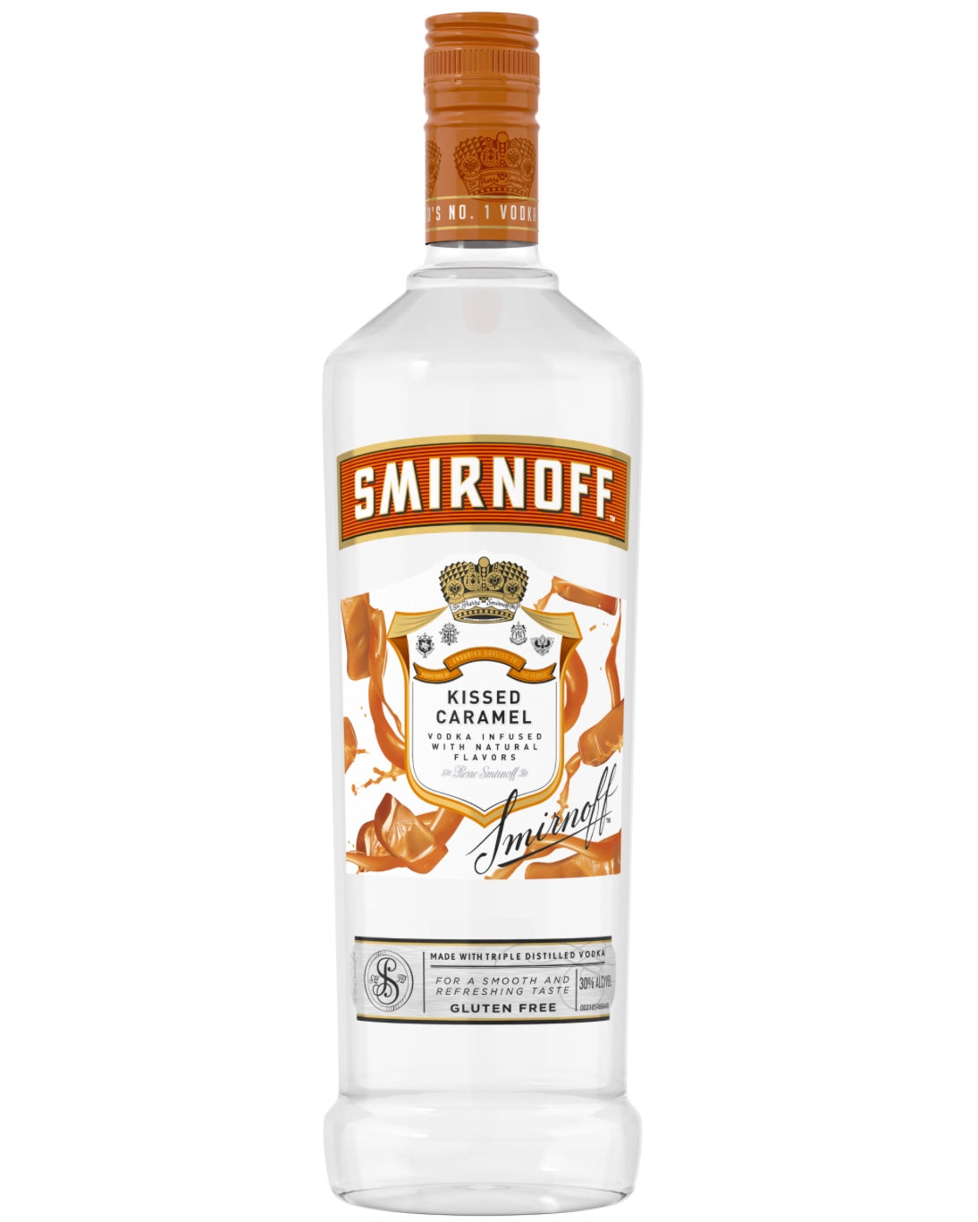 SMIRNOFF KISSED CARAMEL FLAVORED VODKA 750ML