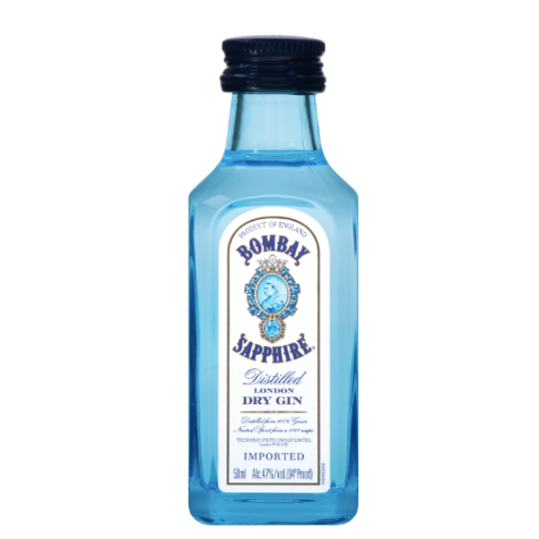 BOMBAY LONDON DRY GIN SAPPHIRE 50ML